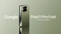 一張照片展示 Pixel 11 Pro Fold 橄欖綠