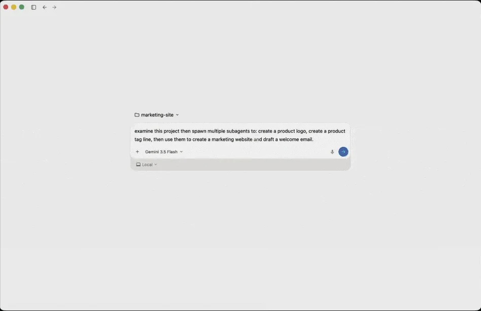 透過 Google Antigravity 2.0 的強大功能，不僅能協助客戶自動生成網站程式碼，亦能產出行銷素材與個人化電子郵件，無縫串聯並加速各階段的工作流程，提升整體執行效率。
